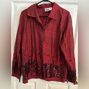Vintage JM Collection Red Button Down Shirt